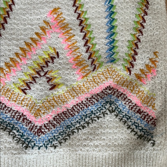 NWOT Anthropologie Embroidered White Sleeveless Waffled Knit Top - Picture 5 of 9